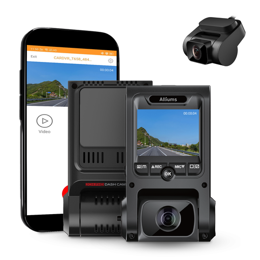 ALLIUMS Dash Cam 2.5K Duo Front and Rear Dash Cameras