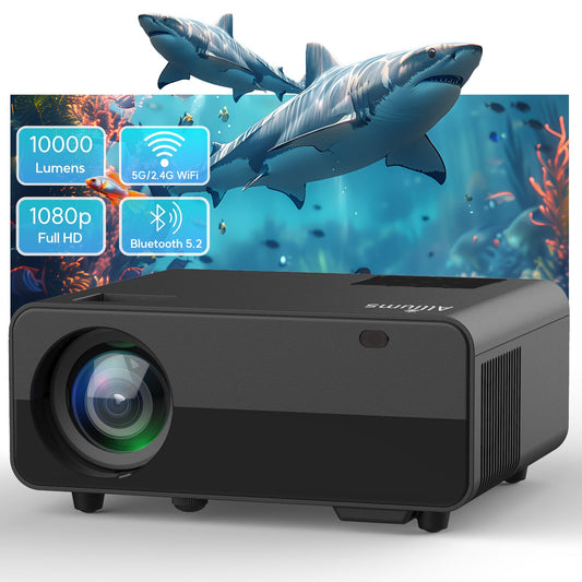 AUSPURE Mini Portable Projector with 1080p Full HD Resolution