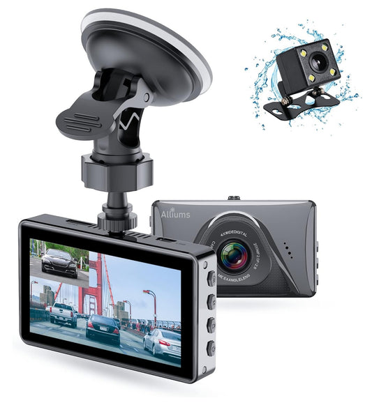 ALLIUMS Dual Dash Camera with 1080P, 170° Wide Angle