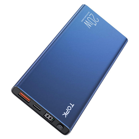Fast Charging 10,000mAh Power Bank with USB-A & Type-C Ports 20W, Digital Battery Indicator Display
